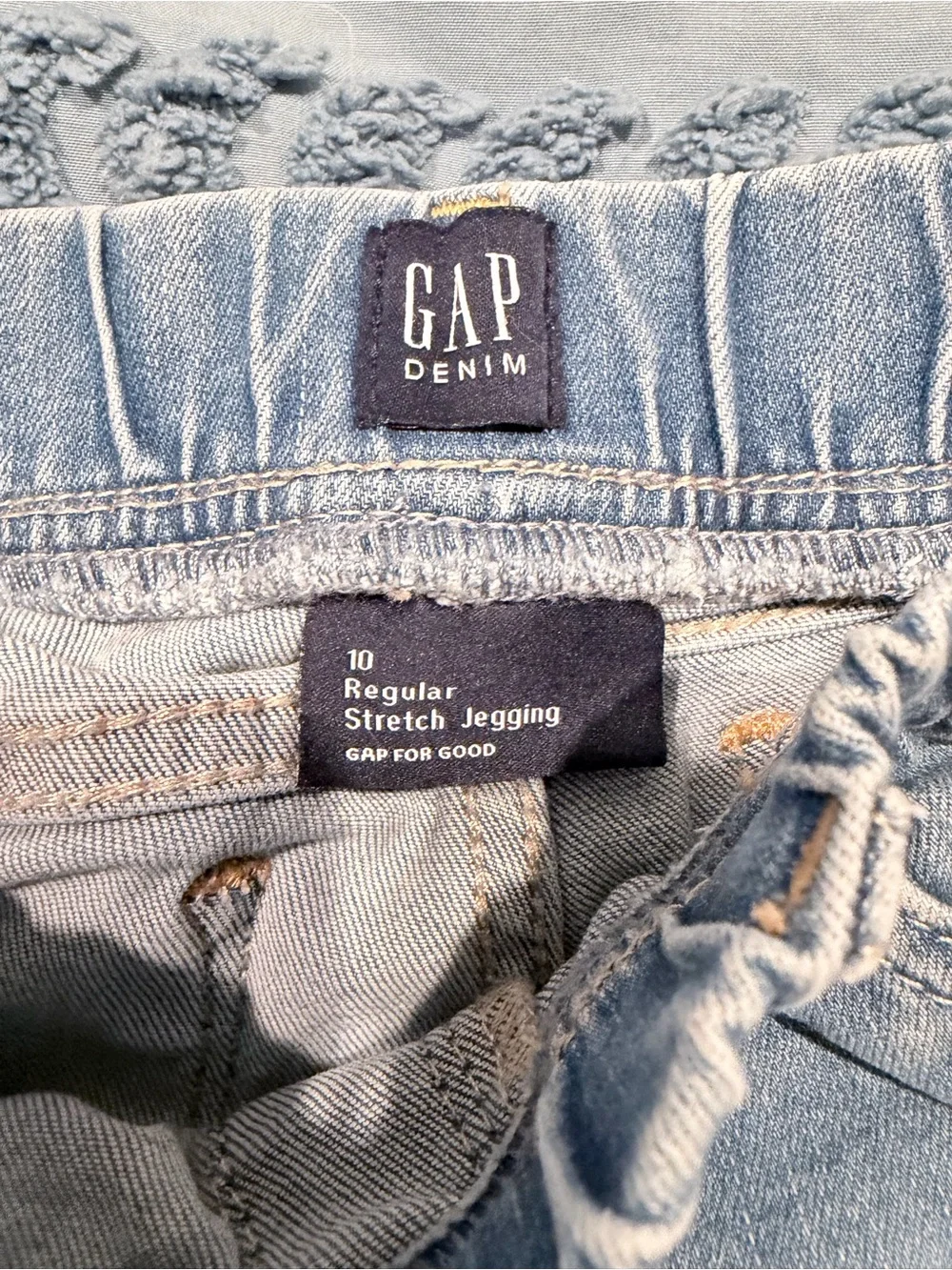 GAP Light Blue Distressed Stretch Jeggings Kids Jeans